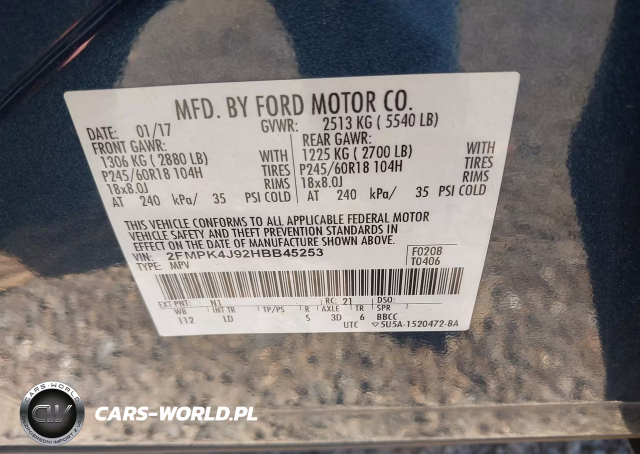 2017 Ford Edge Sel VIN:2FMPK4J92HBB45253 - 9