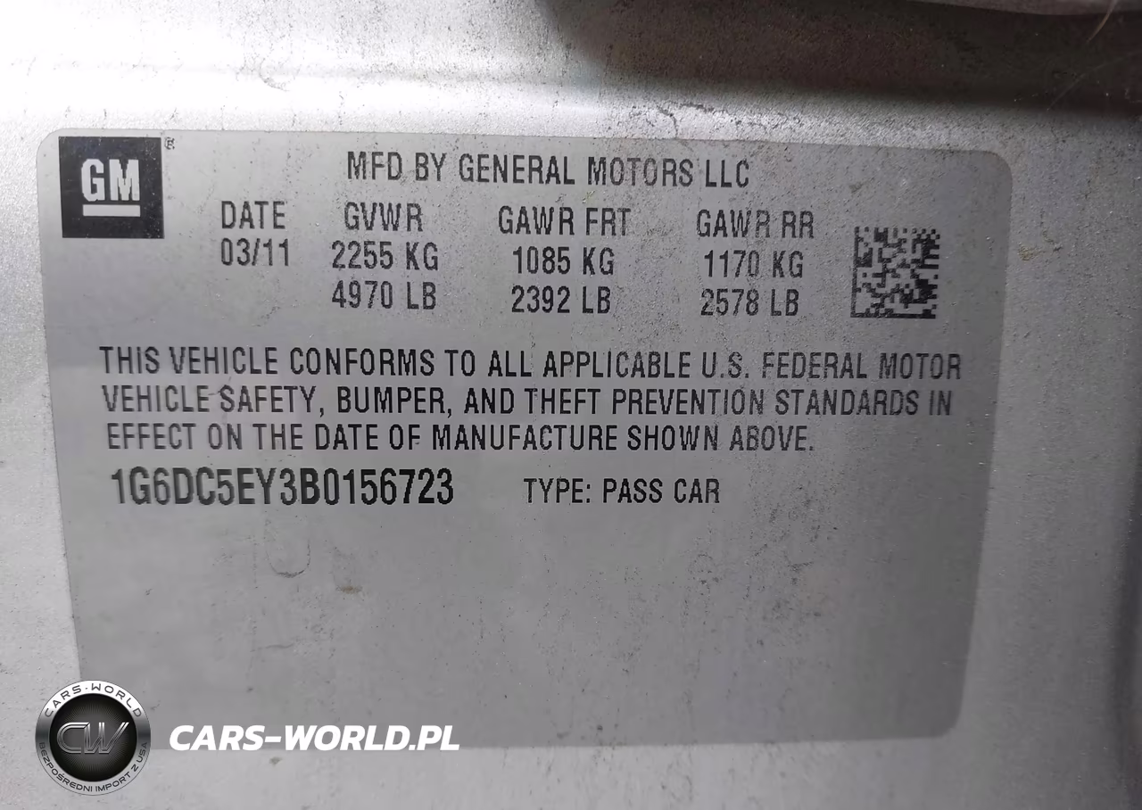 2011 Cadillac Cts Standard VIN:1G6DC5EY3B0156723 - 9