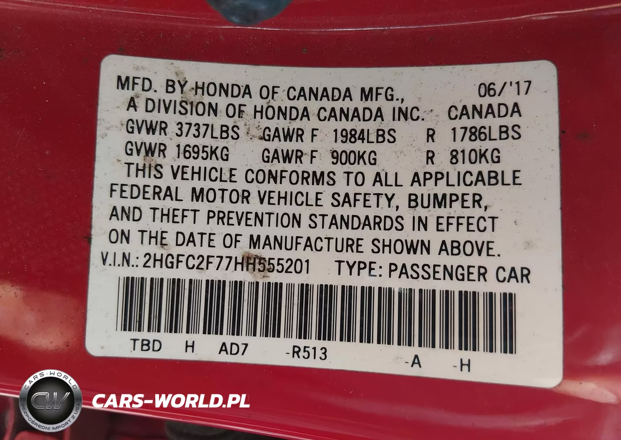 2017 Honda Civic Ex VIN:2HGFC2F77HH555201 - 9