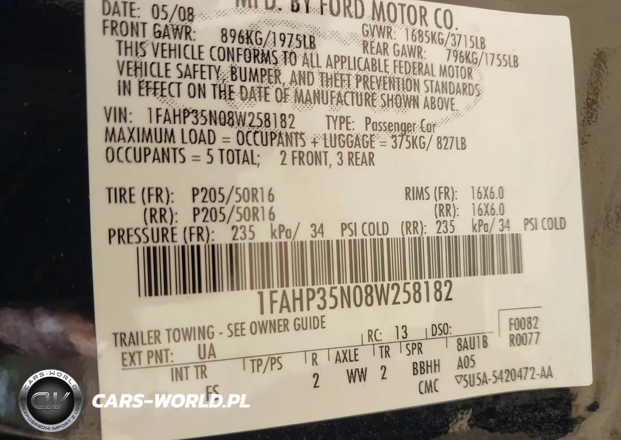 2008 Ford Focus Se-Ses VIN:1FAHP35N08W258182 - 9