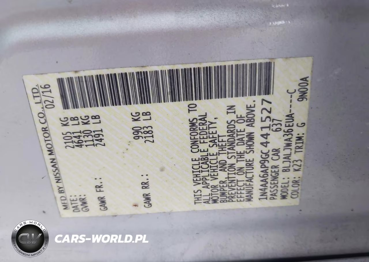 2016 Nissan Maxima 3.5 Sv VIN:1N4AA6AP9GC441527 - 9