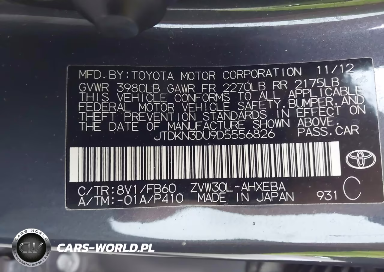 2013 Toyota Prius Three VIN:JTDKN3DU9D5556826 - 9
