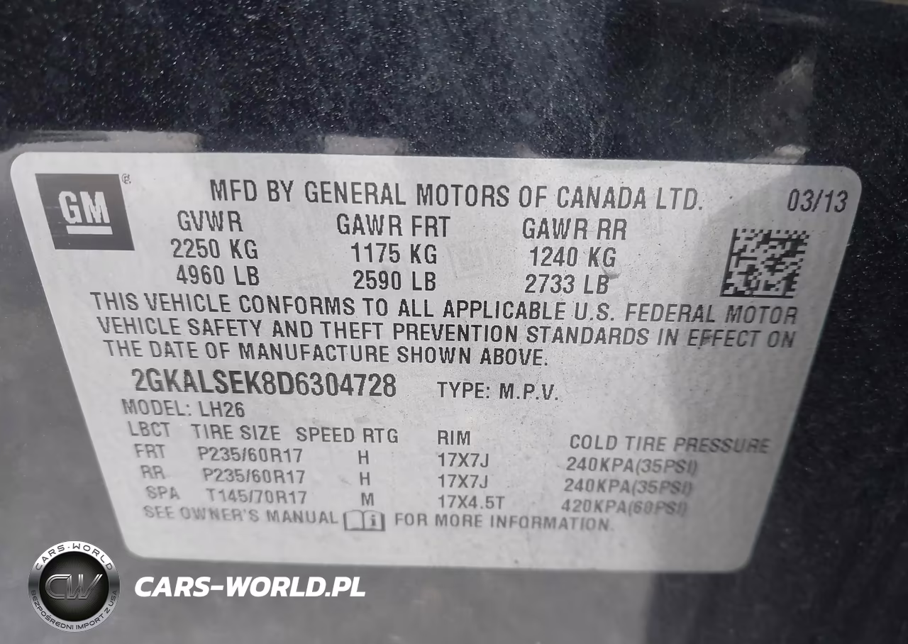 2013 GMC Terrain Sle-2 VIN:2GKALSEK8D6304728 - 9