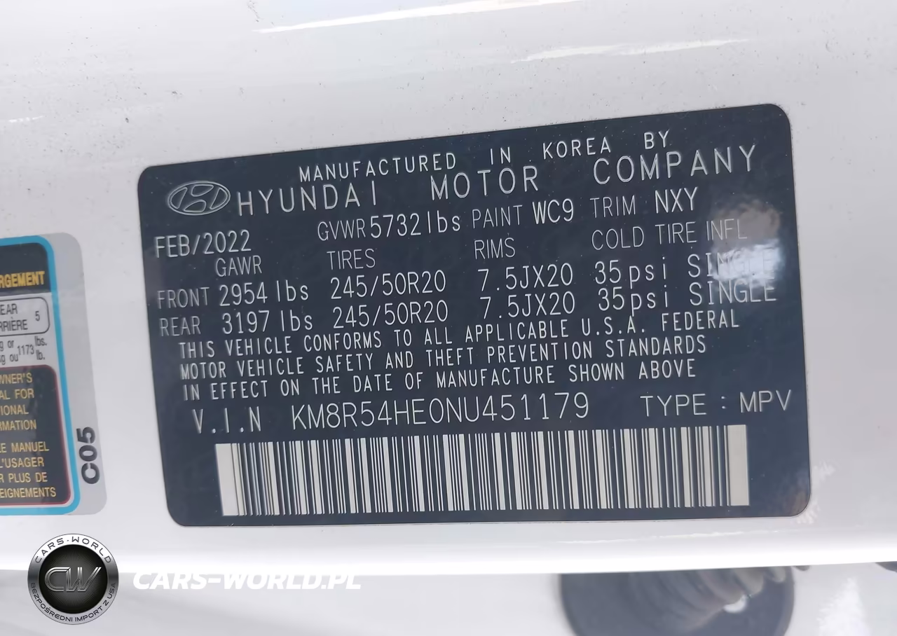 2022 Hyundai Palisade Limited VIN:KM8R54HE0NU451179 - 9