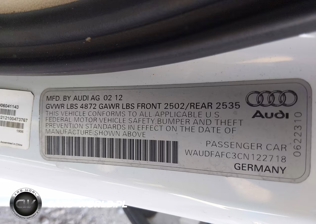 2012 Audi A6 2.0T Premium VIN:WAUDFAFC3CN122718 - 9