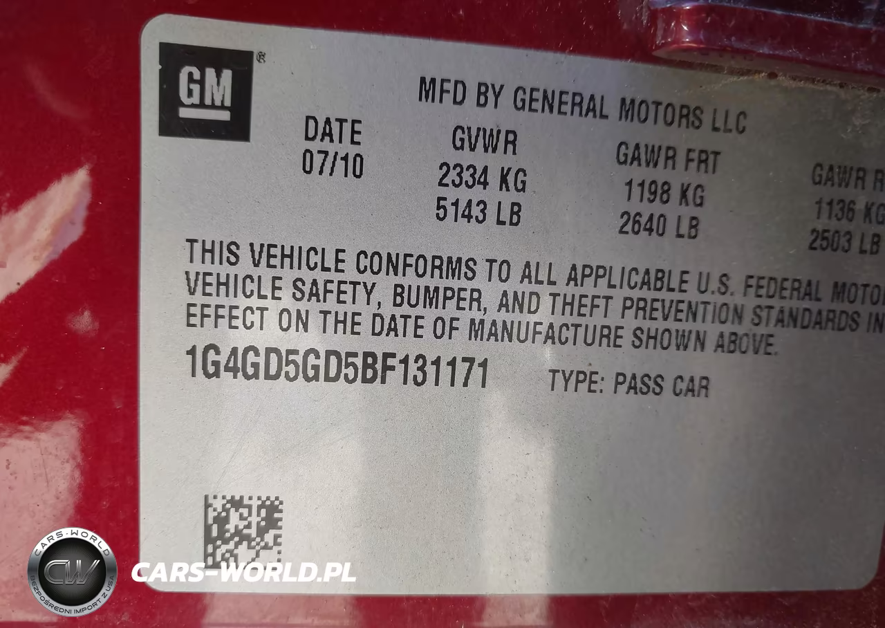 2011 Buick Lacrosse Cxl VIN:1G4GD5GD5BF131171 - 9