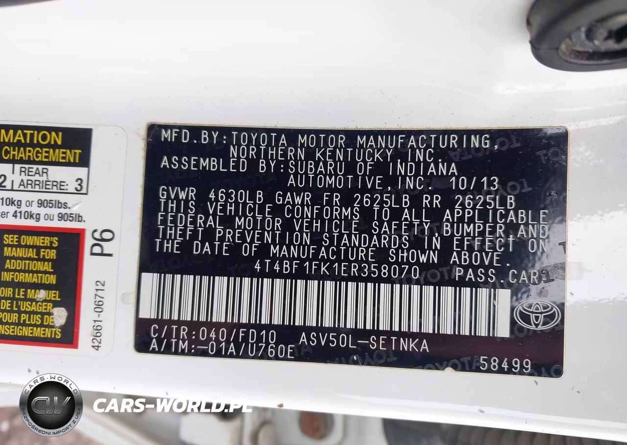 2014 Toyota Camry Le VIN:4T4BF1FK1ER358070 - 9