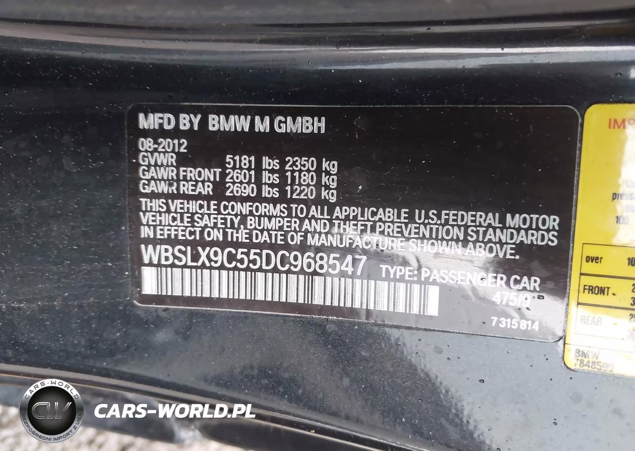 2013 BMW M6 VIN:WBSLX9C55DC968547 - 9