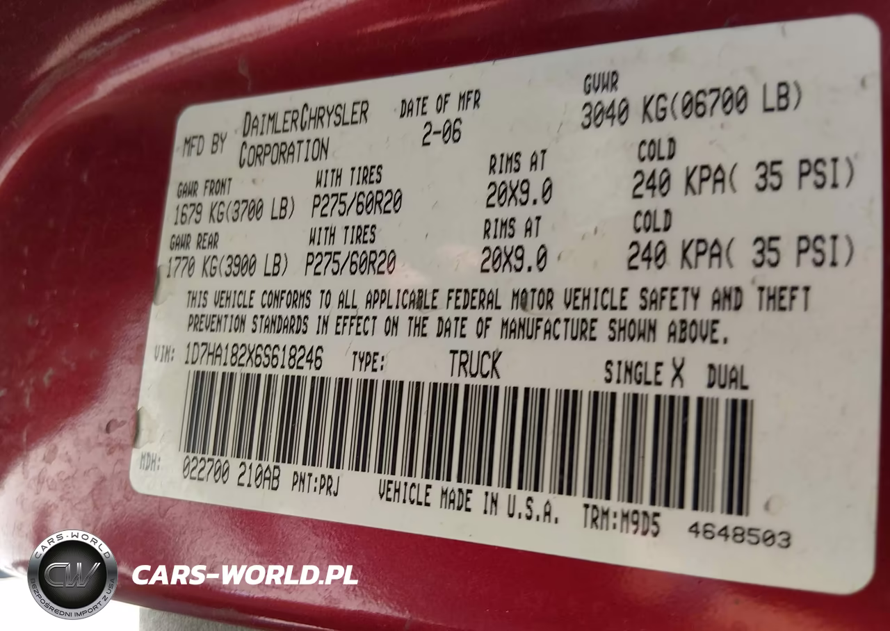 2006 Dodge Ram 1500 Slt VIN:1D7HA182X6S618246 - 9