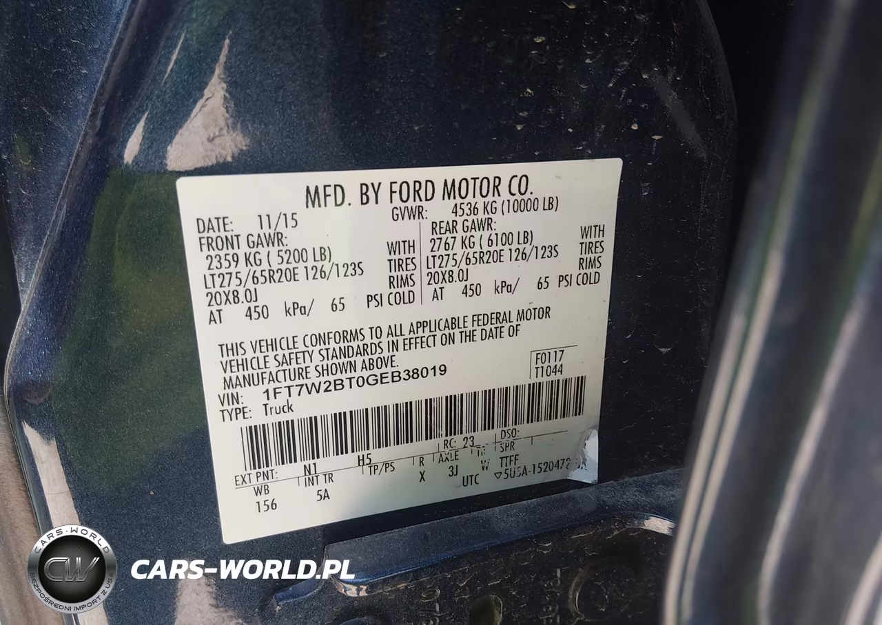 2016 Ford F-250 Lariat VIN:1FT7W2BT0GEB38019 - 9