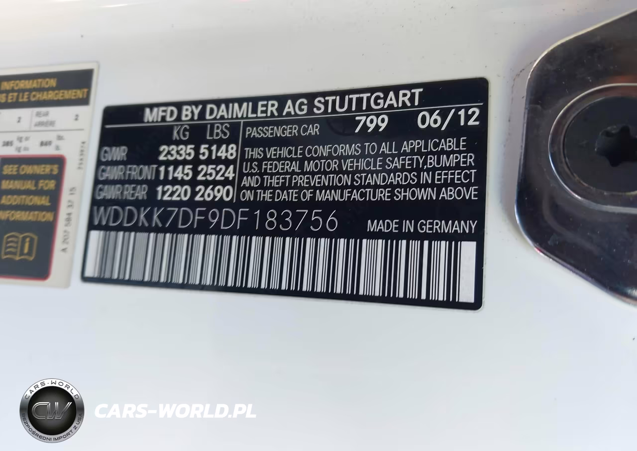 2013 Mercedes-Benz E 550 VIN:WDDKK7DF9DF183756 - 9
