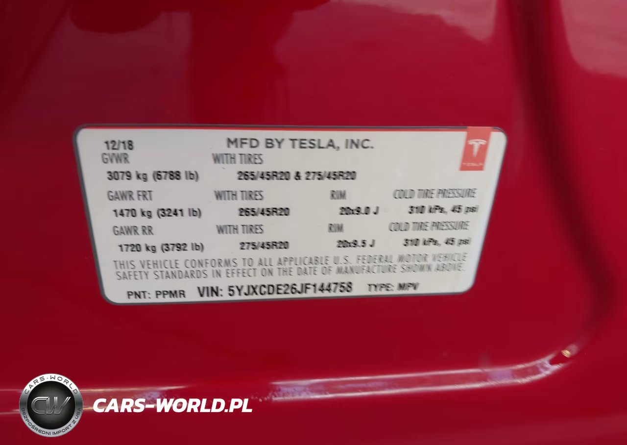 2018 Tesla Model X 100D-75D-P100D VIN:5YJXCDE26JF144758 - 9