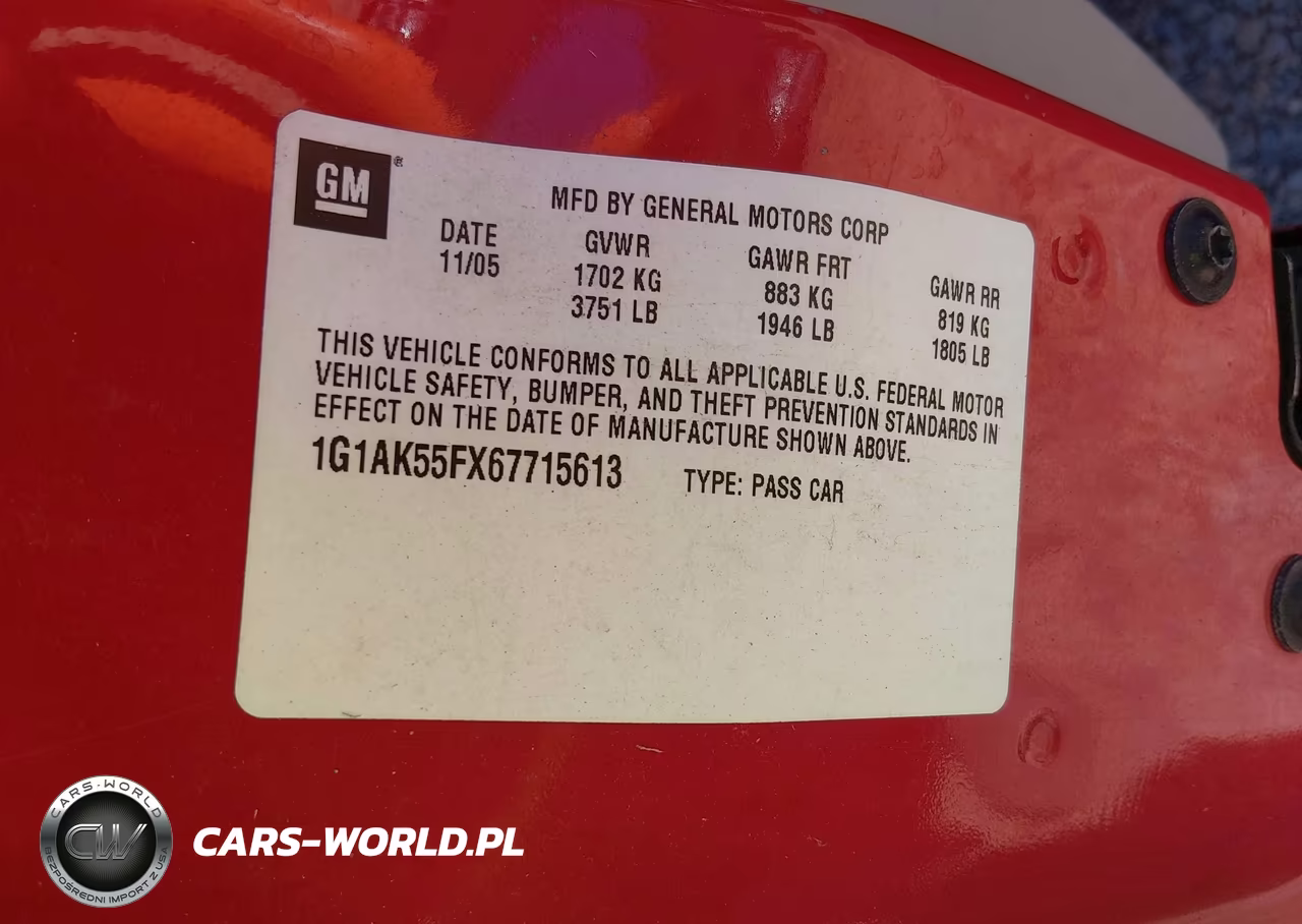2006 Chevrolet Cobalt Ls VIN:1G1AK55FX67715613 - 9
