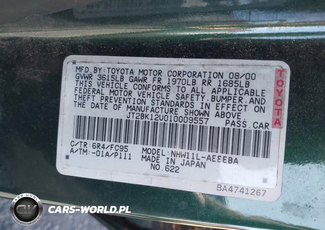 2001 Toyota Prius VIN:JT2BK12U010009557 - 9