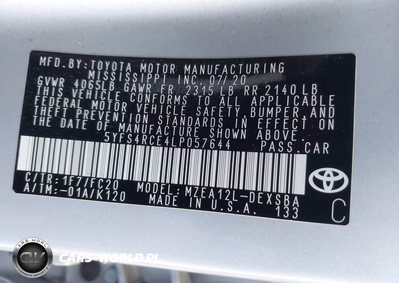 2020 Toyota Corolla Se VIN:5YFS4RCE4LP057644 - 9