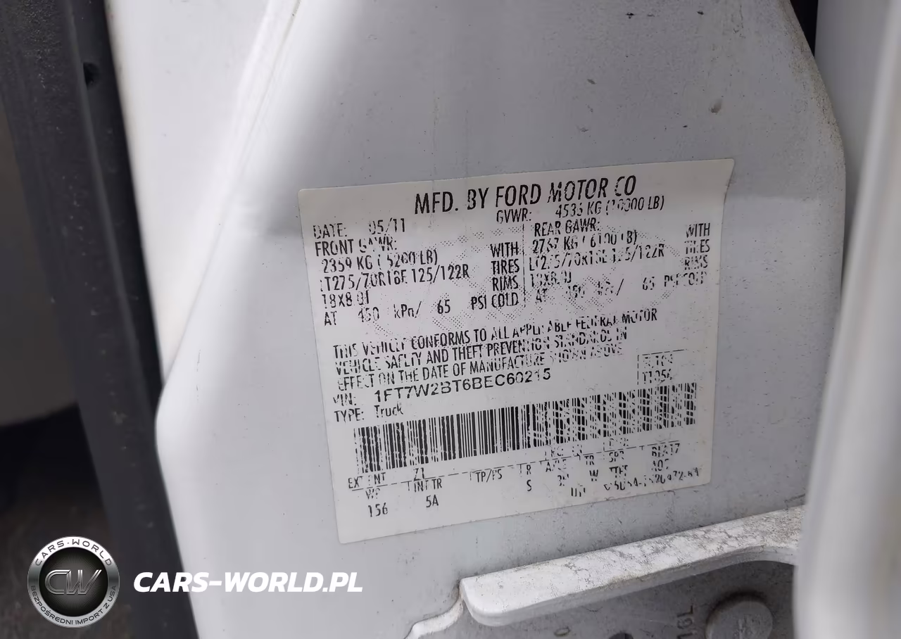 2011 Ford F-250 Lariat VIN:1FT7W2BT6BEC60215 - 9