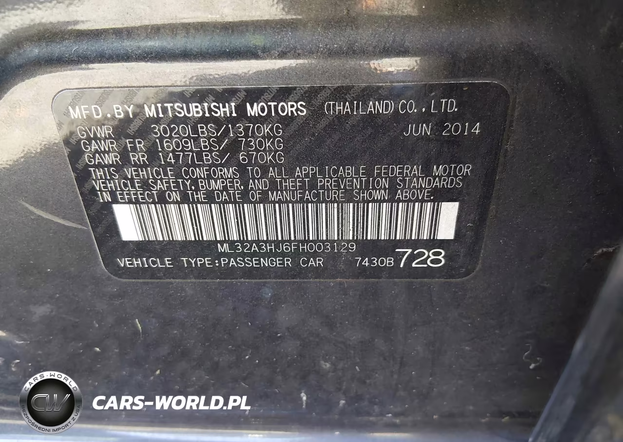 2015 Mitsubishi Mirage De VIN:ML32A3HJ6FH003129 - 9