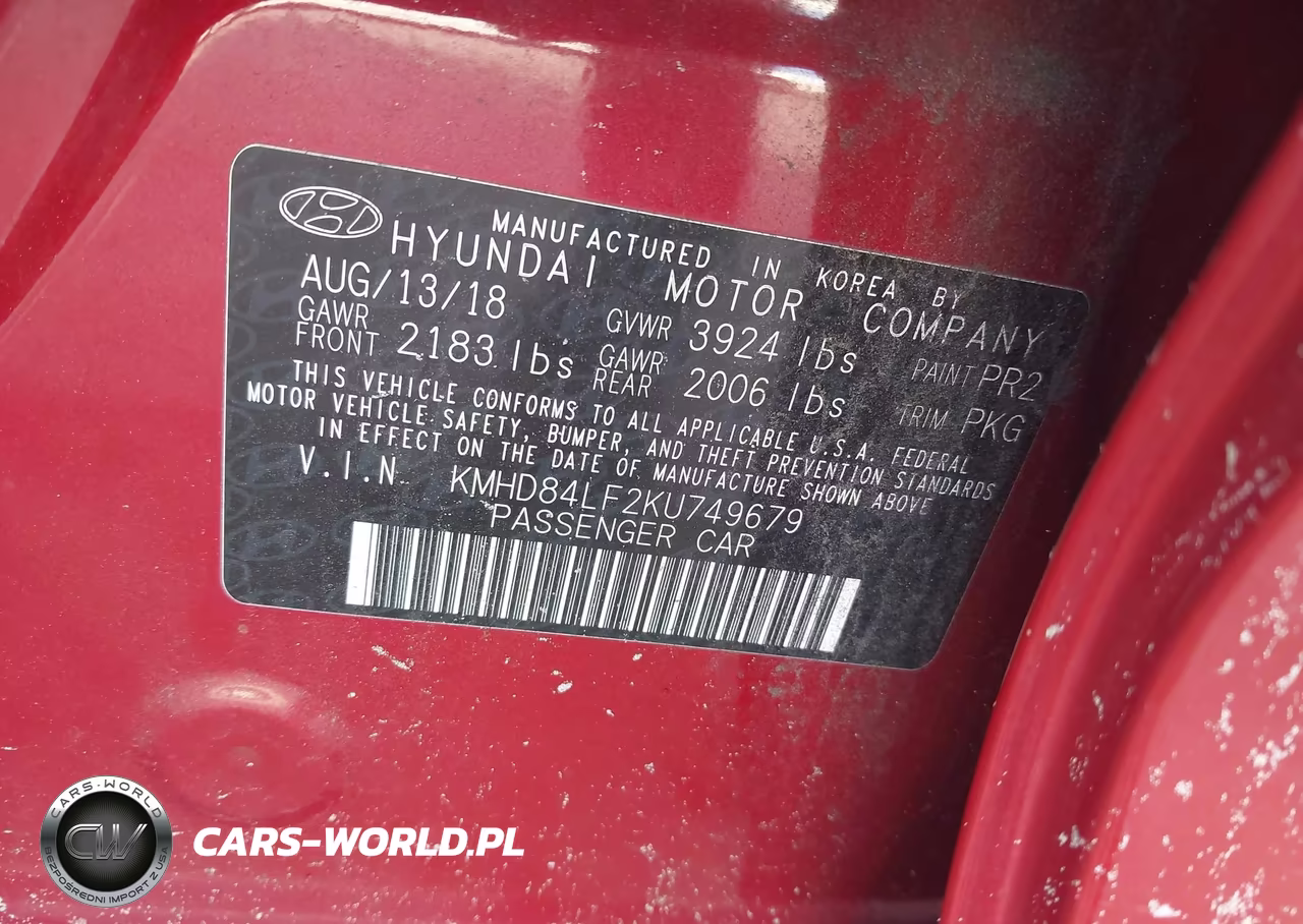 2019 Hyundai Elantra Sel VIN:KMHD84LF2KU749679 - 9