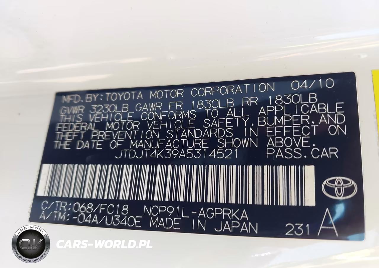 2010 Toyota Yaris VIN:JTDJT4K39A5314521 - 9