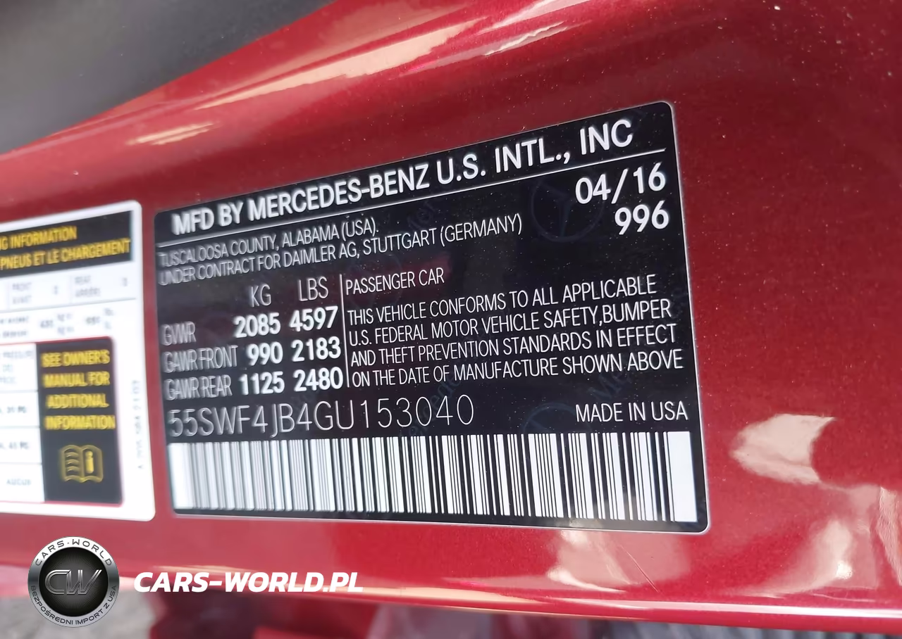 2016 Mercedes-Benz C 300 Sport VIN:55SWF4JB4GU153040 - 9