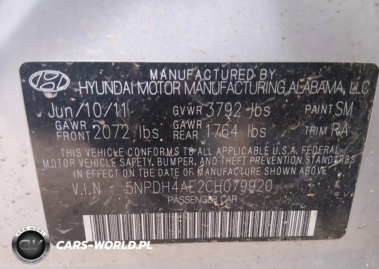 2012 Hyundai Elantra Gls VIN:5NPDH4AE2CH079920 - 9