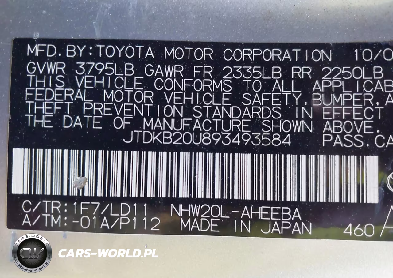 2009 Toyota Prius VIN:JTDKB20U893493584 - 9