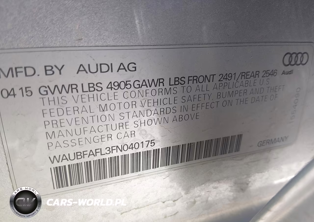 2015 Audi A4 Premium VIN:WAUBFAFL3FN040175 - 9