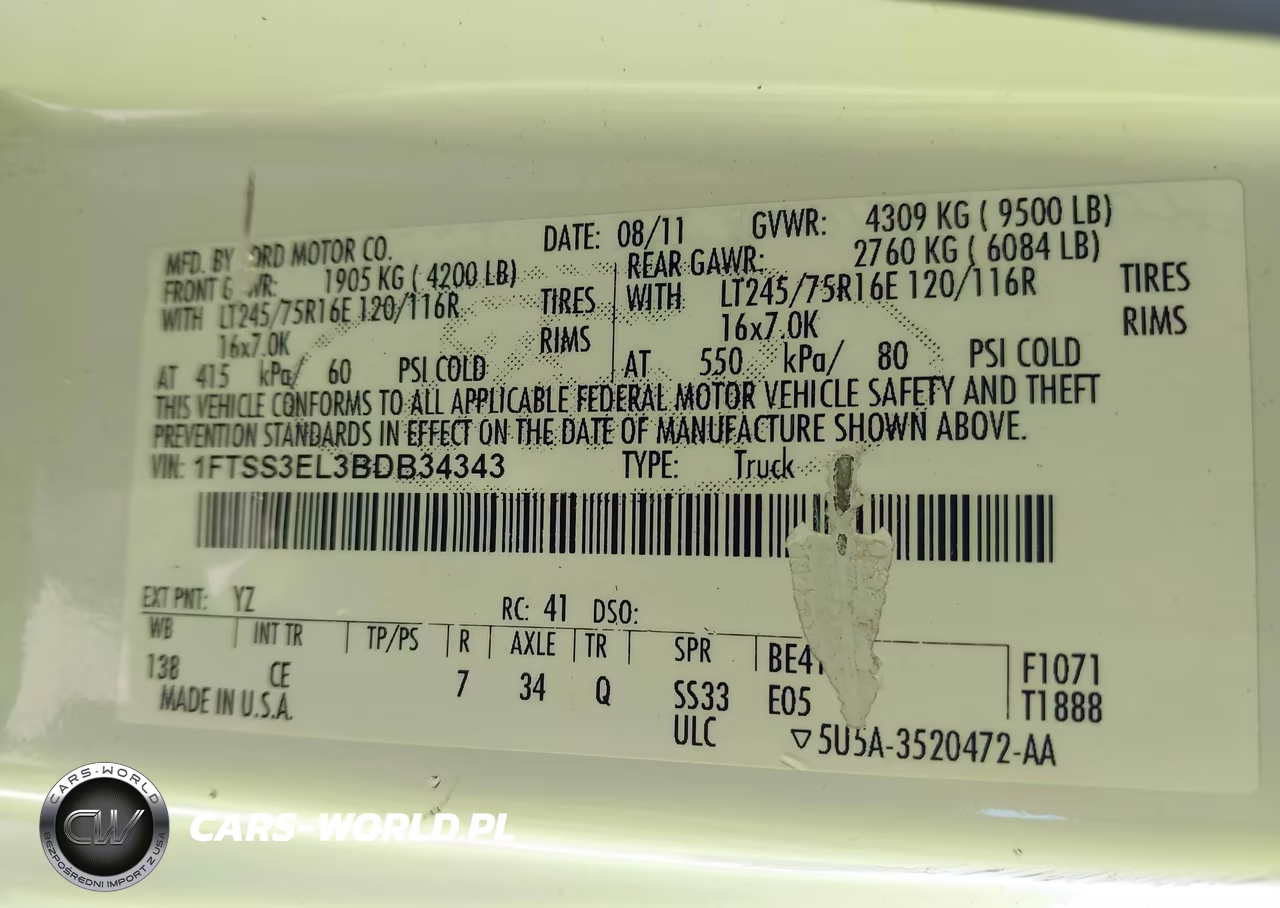 2011 Ford Econoline Cargo Van Commercial VIN:1FTSS3EL3BDB34343 - 9