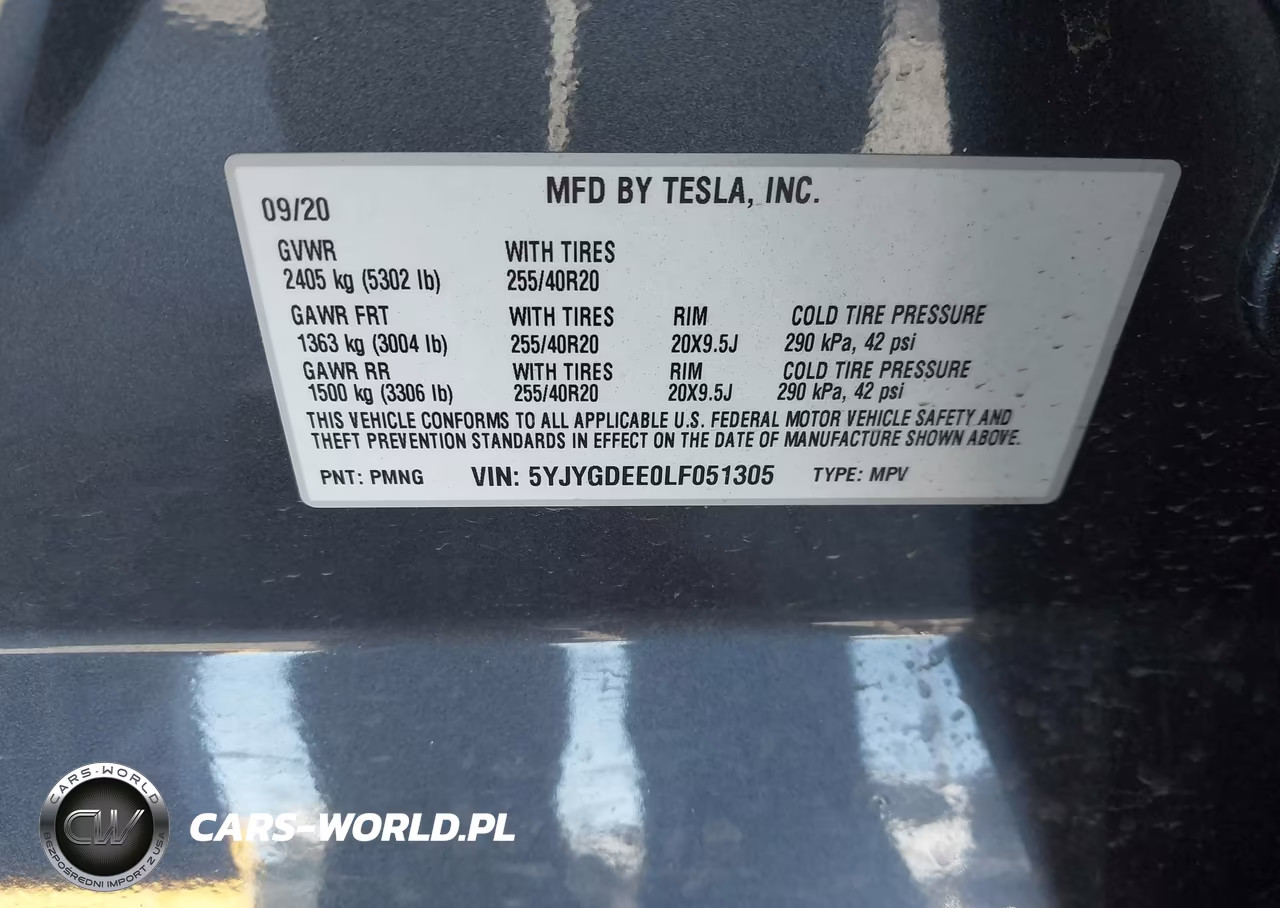 2020 Tesla Model Y Long Range Dual Motor All-Wheel Drive VIN:5YJYGDEE0LF051305 - 9