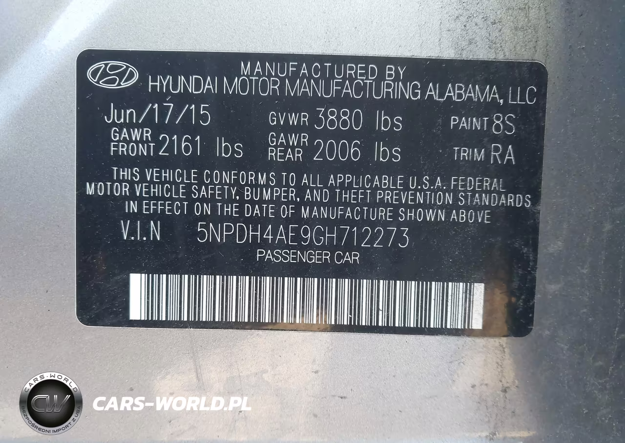 2016 Hyundai Elantra Se VIN:5NPDH4AE9GH712273 - 9