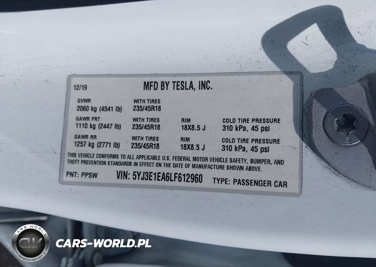 2020 Tesla Model 3 Standard Range Plus Rear-Wheel Drive-Standard Range Rear-Wheel Drive VIN:5YJ3E1EA6LF612960 - 9