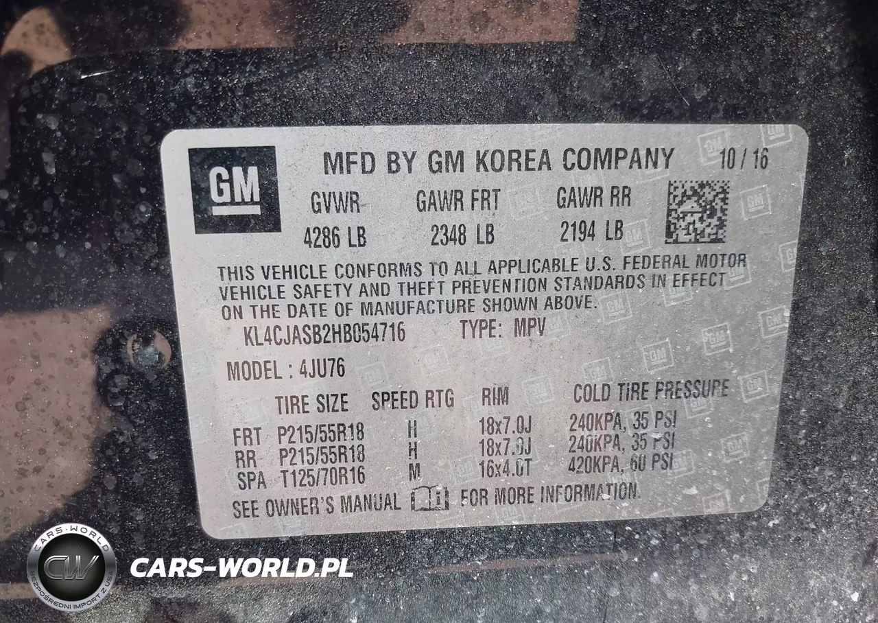 2017 Buick Encore Preferred VIN:KL4CJASB2HB054716 - 9