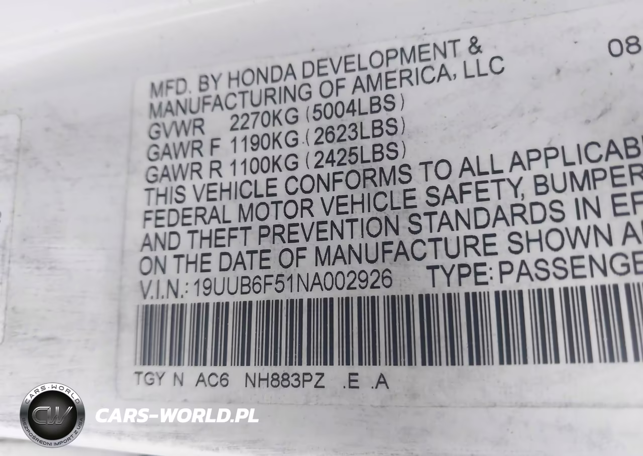 2022 Acura Tlx A-Spec Package VIN:19UUB6F51NA002926 - 9