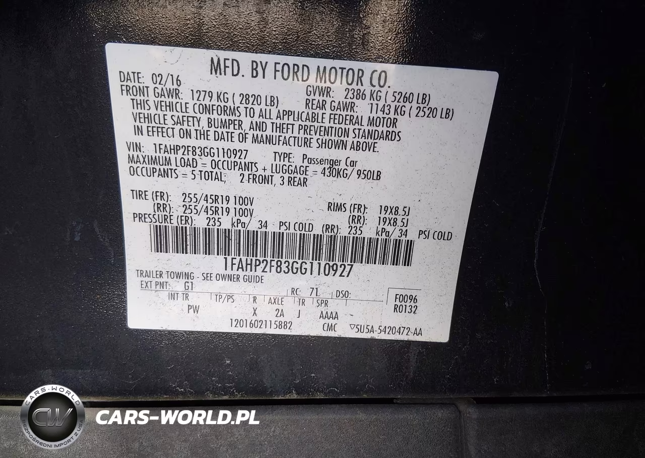 2016 Ford Taurus Limited VIN:1FAHP2F83GG110927 - 9