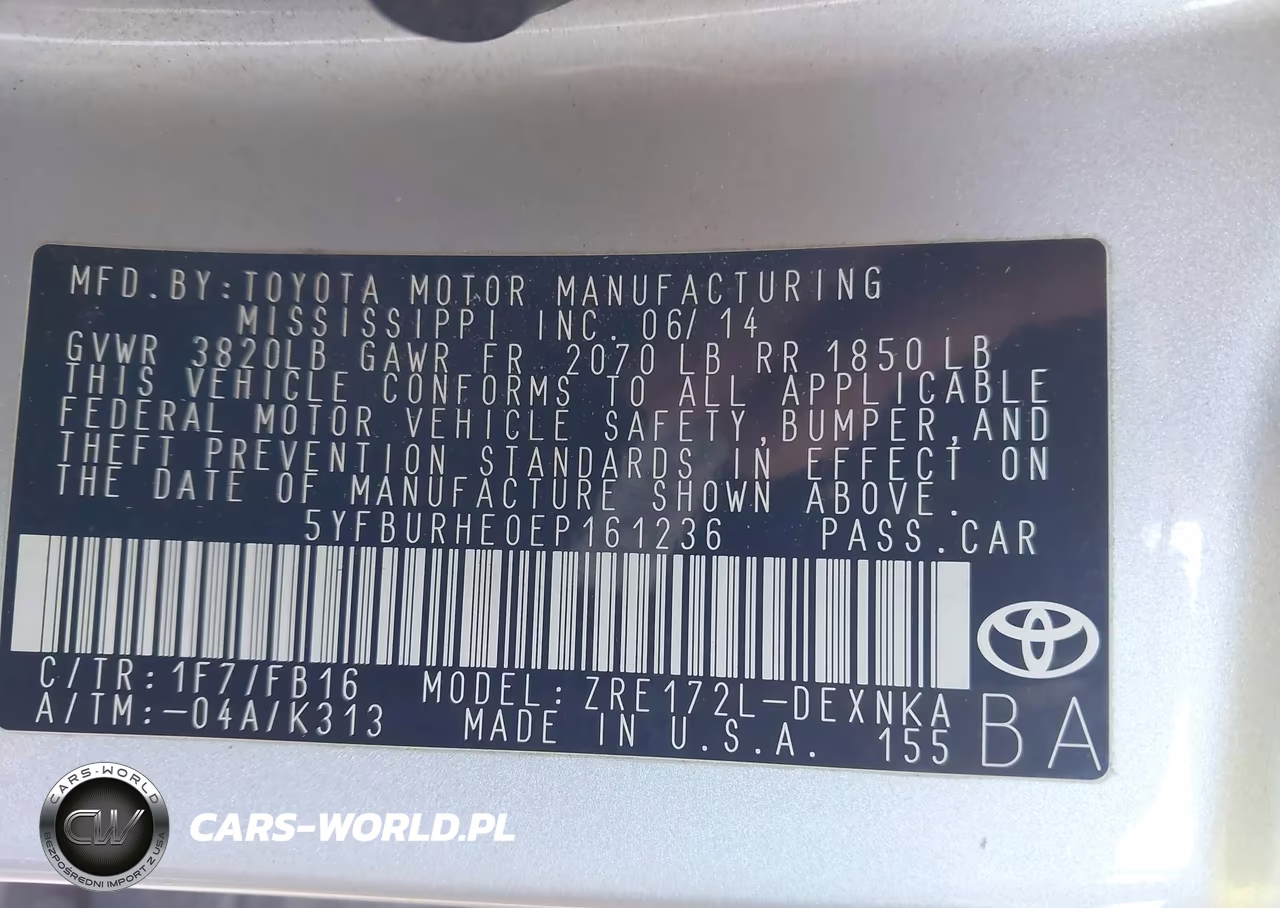 2014 Toyota Corolla Le VIN:5YFBURHE0EP161236 - 9