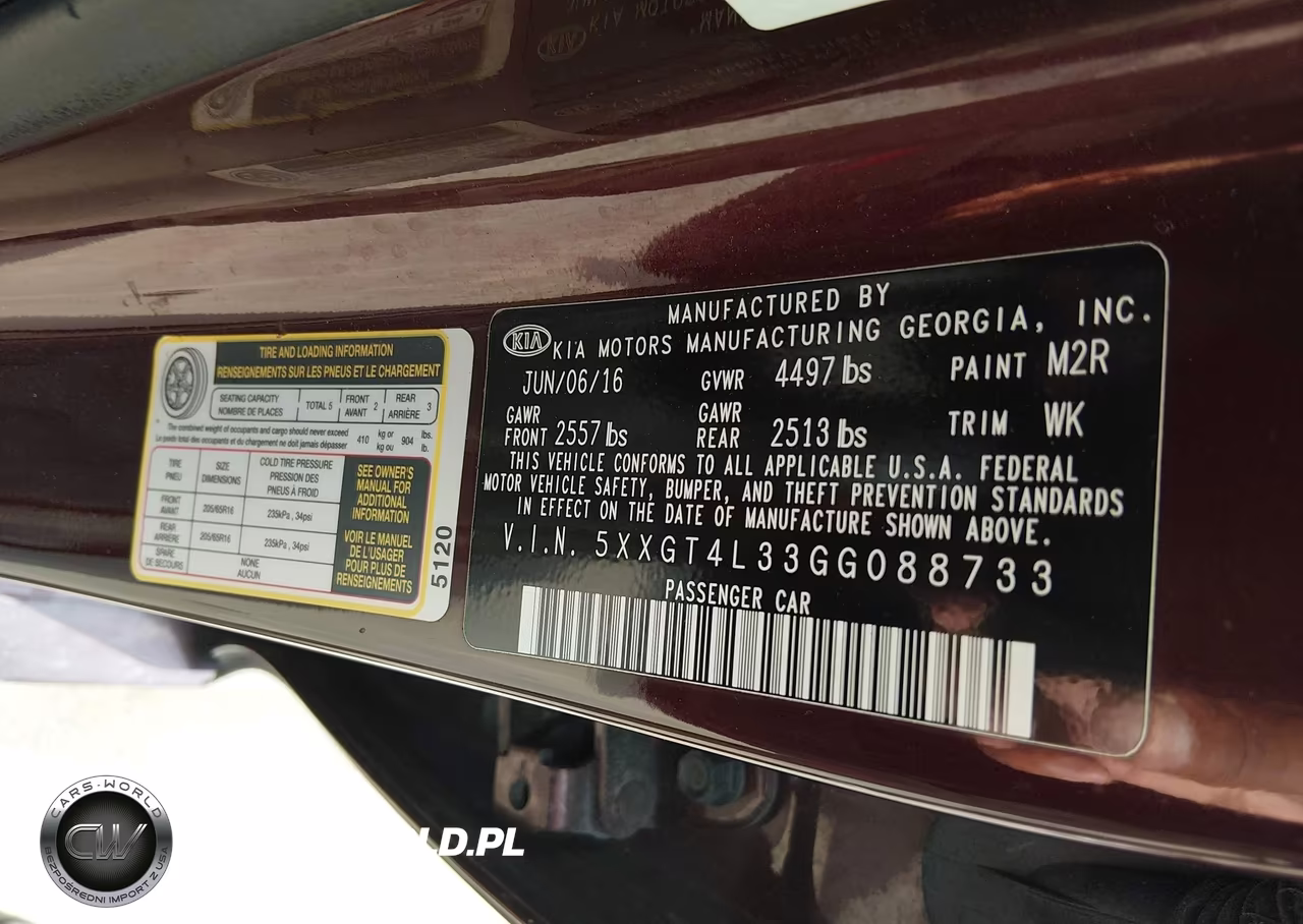 2016 Kia Optima Lx VIN:5XXGT4L33GG088733 - 9
