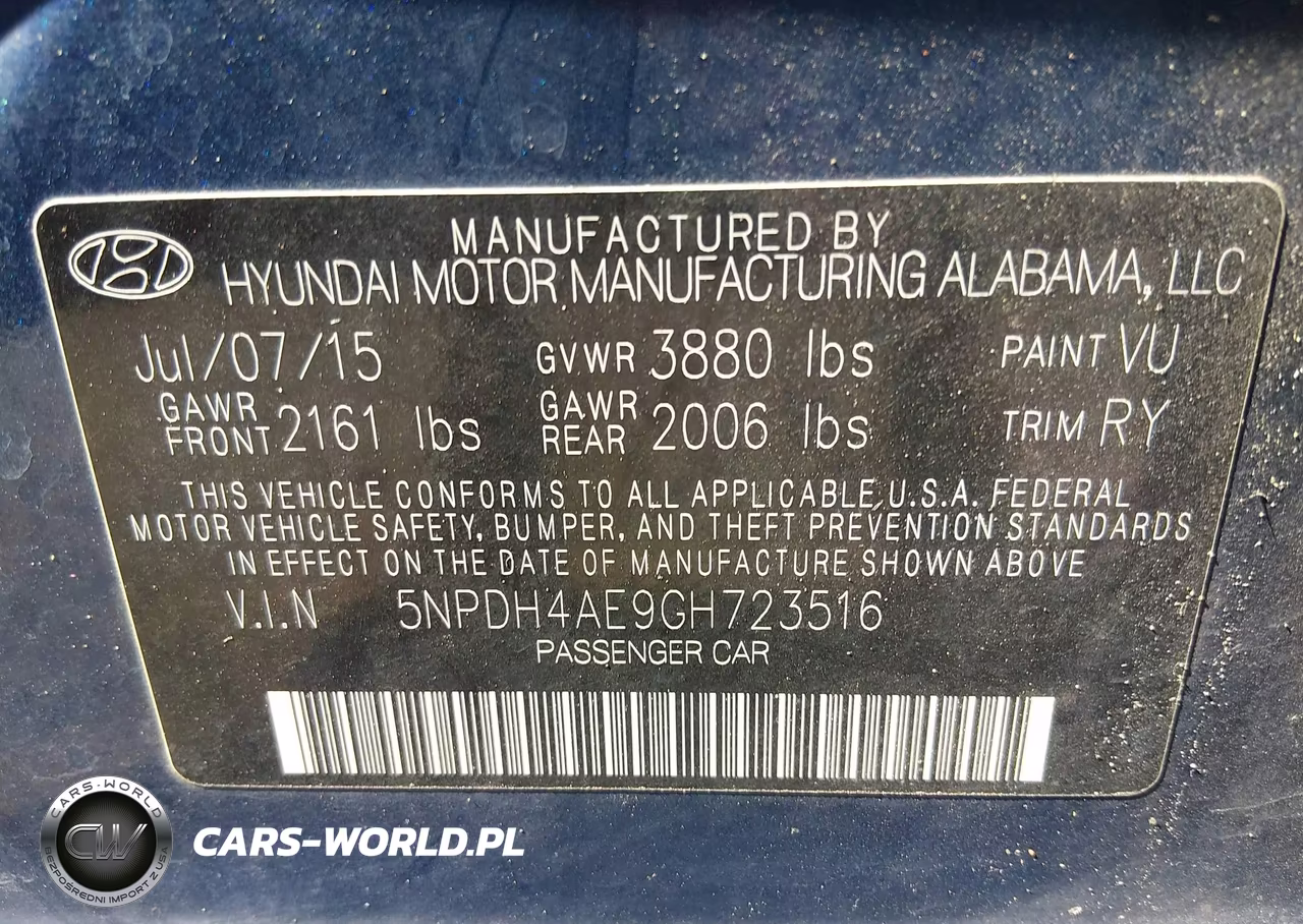 2016 Hyundai Elantra Value Edition VIN:5NPDH4AE9GH723516 - 9