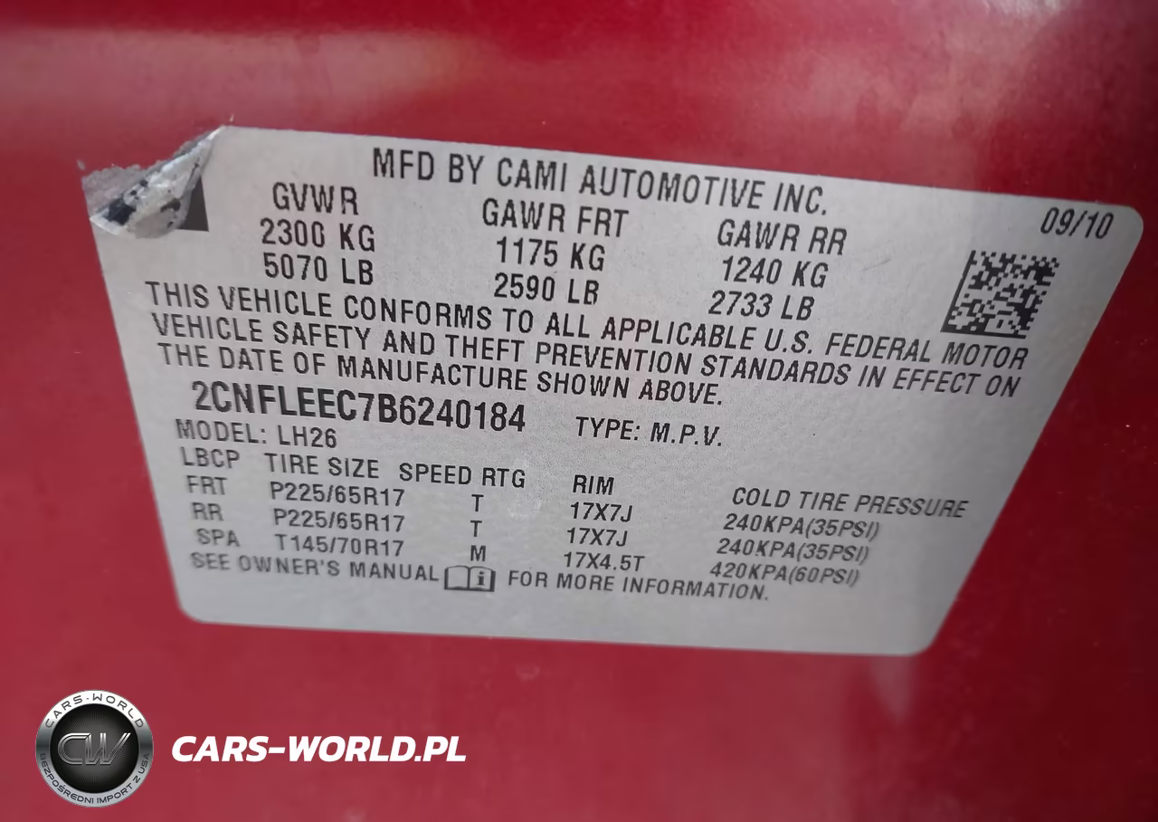 2011 Chevrolet Equinox 1Lt VIN:2CNFLEEC7B6240184 - 9