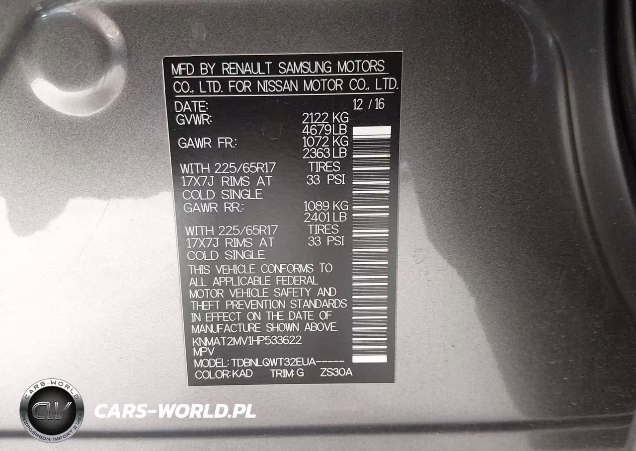 2017 Nissan Rogue Sv VIN:KNMAT2MV1HP533622 - 9