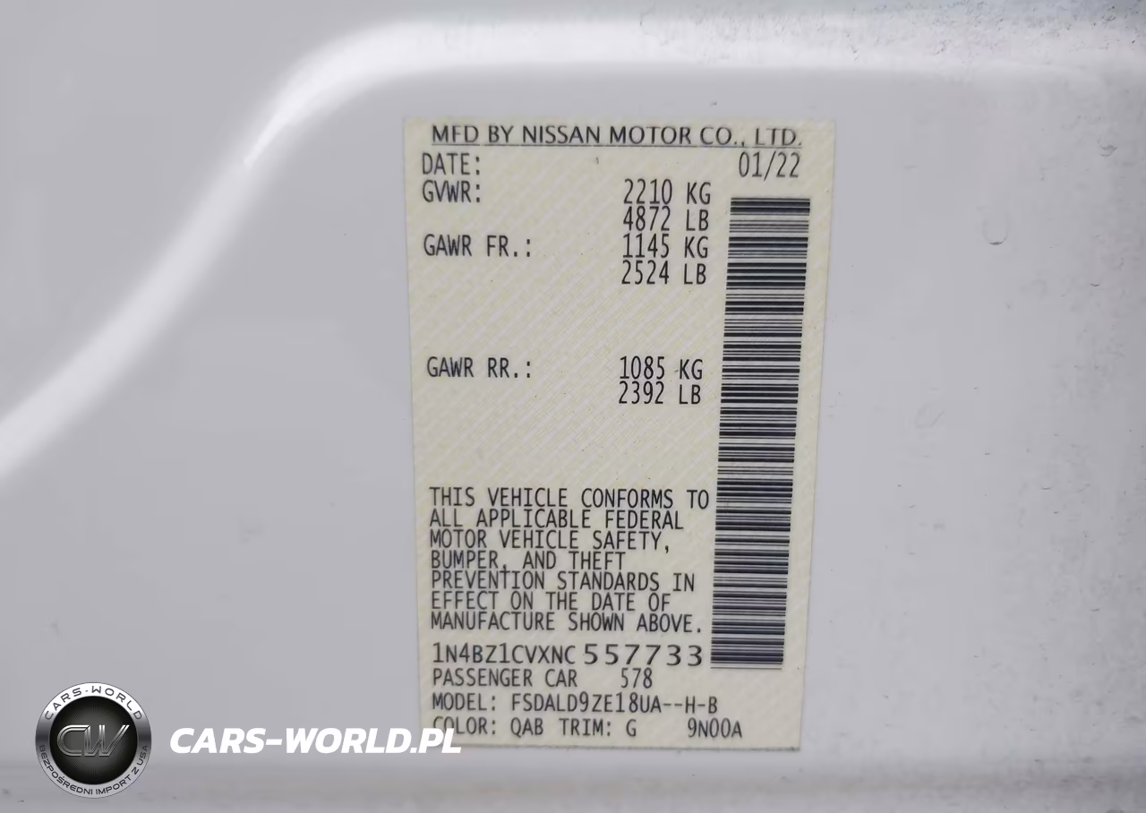 2022 Nissan Leaf Sv Plus 62 Kwh VIN:1N4BZ1CVXNC557733 - 9