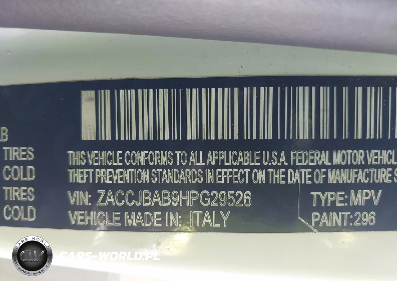2017 Jeep Renegade Sport 4X4 VIN:ZACCJBAB9HPG29526 - 9