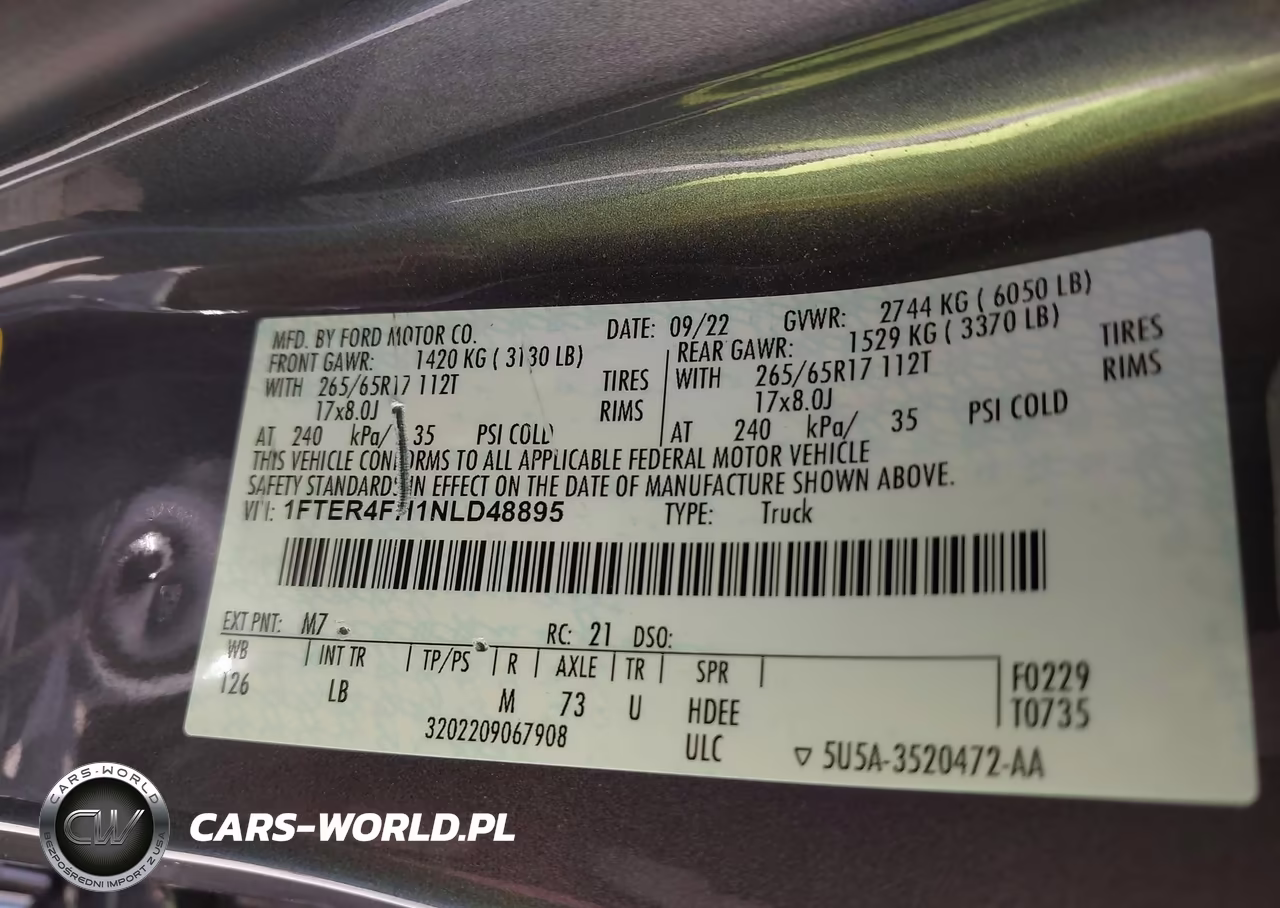2022 Ford Ranger Xlt VIN:1FTER4FH1NLD48895 - 9