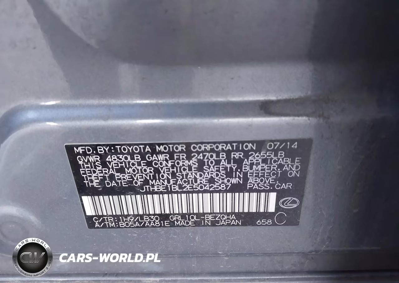 2014 Lexus Gs 350 VIN:JTHBE1BL2E5042587 - 9