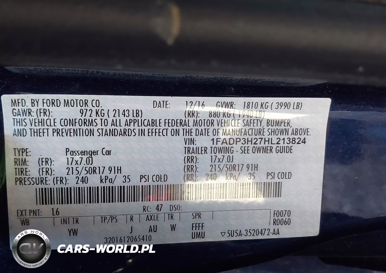 2017 Ford Focus Sel VIN:1FADP3H27HL213824 - 9