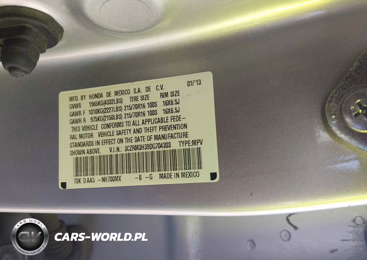2013 Honda Cr-V Lx VIN:3CZRM3H39DG704303 - 9