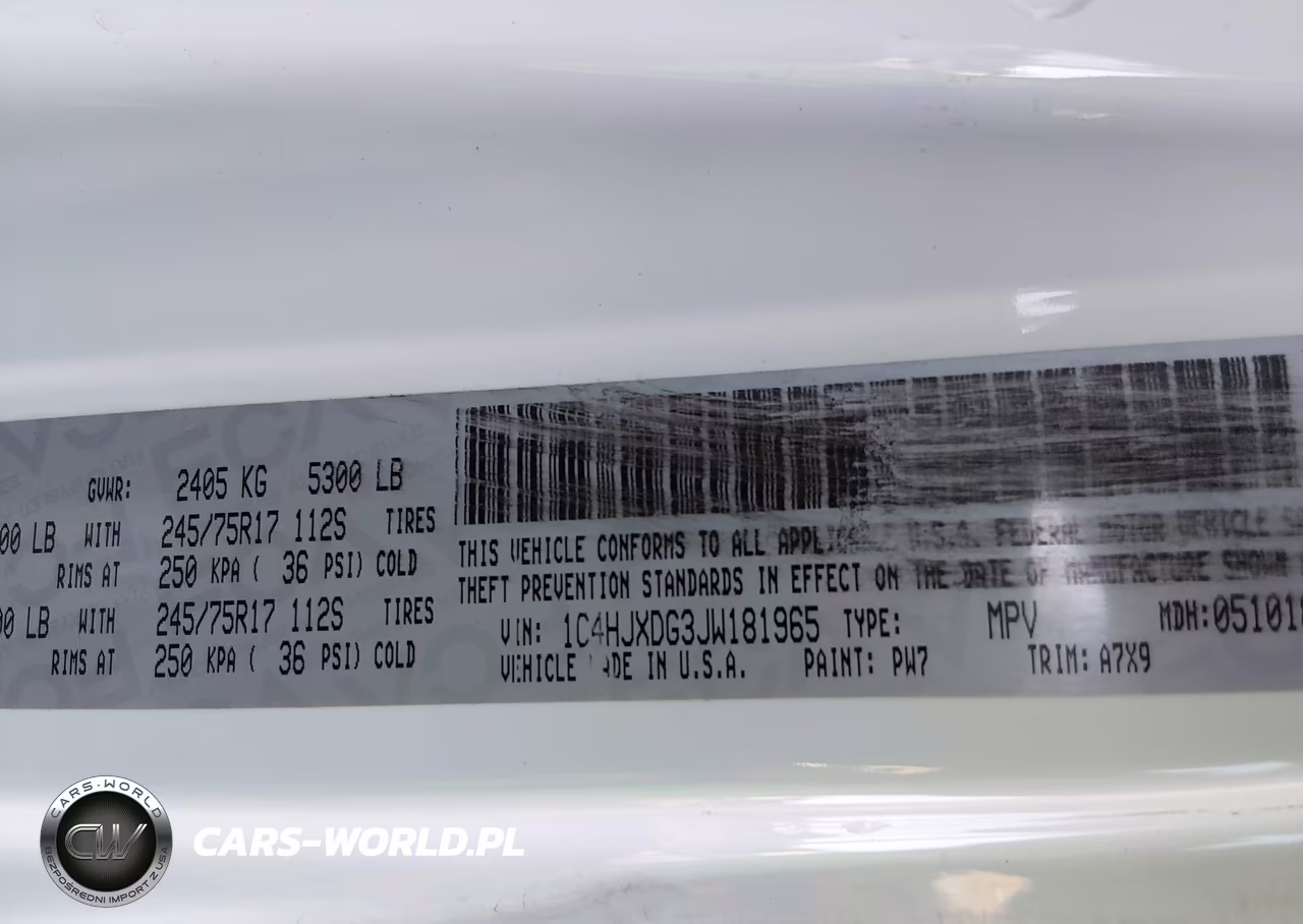 2018 Jeep Wrangler Unlimited Sport S 4X4 VIN:1C4HJXDG3JW181965 - 9