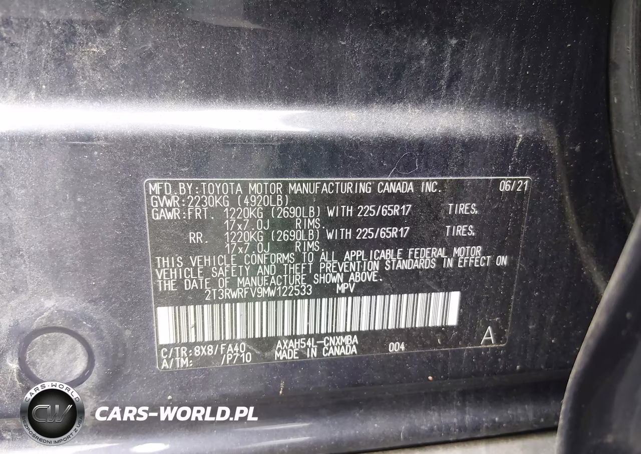 2021 Toyota Rav4 Hybrid Xle VIN:2T3RWRFV9MW122533 - 9