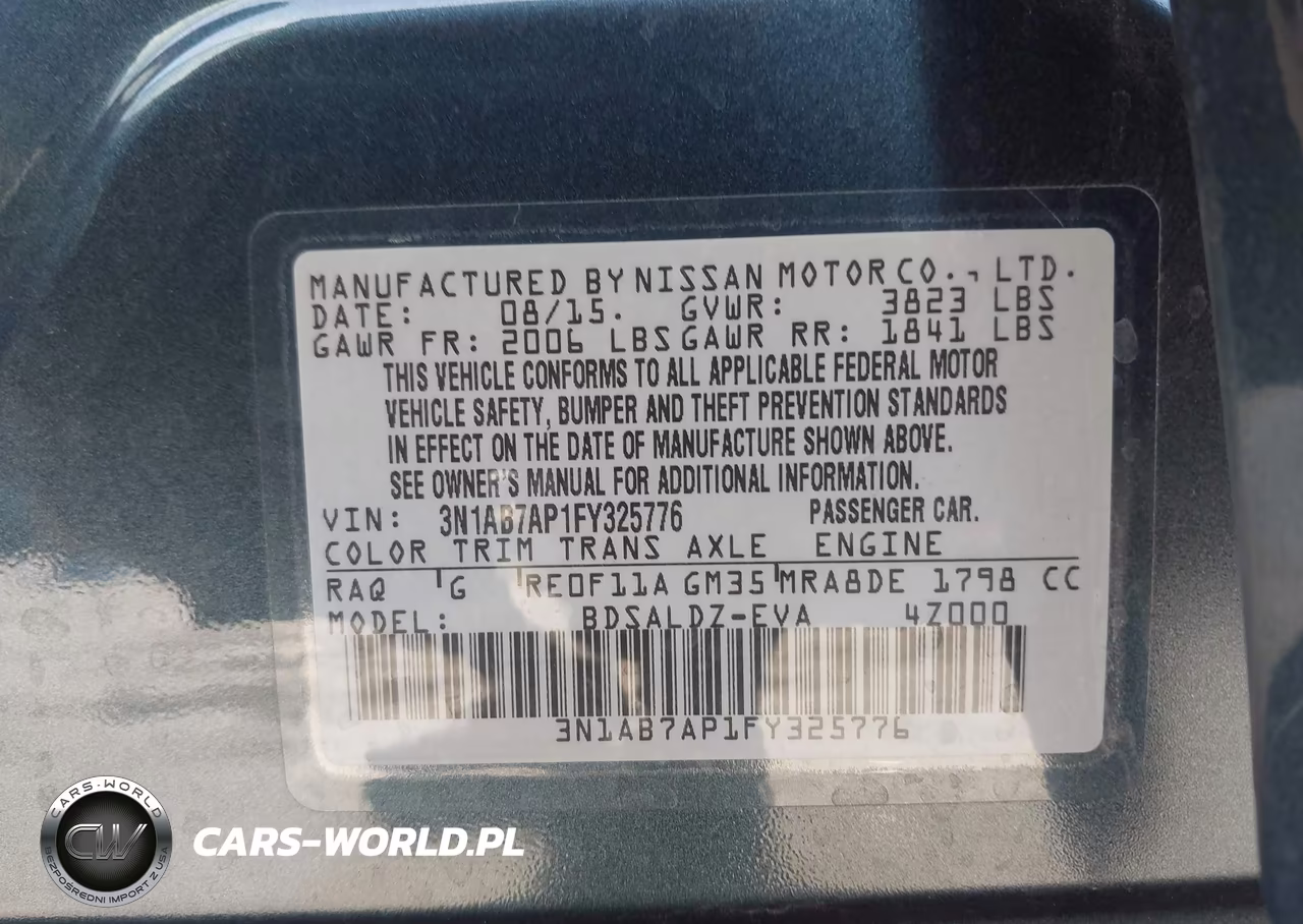 2015 Nissan Sentra Sv VIN:3N1AB7AP1FY325776 - 12