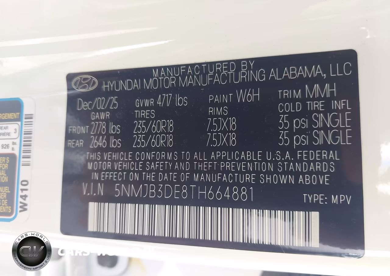 2026 Hyundai Tucson Sel VIN:5NMJB3DE8TH664881 - 9