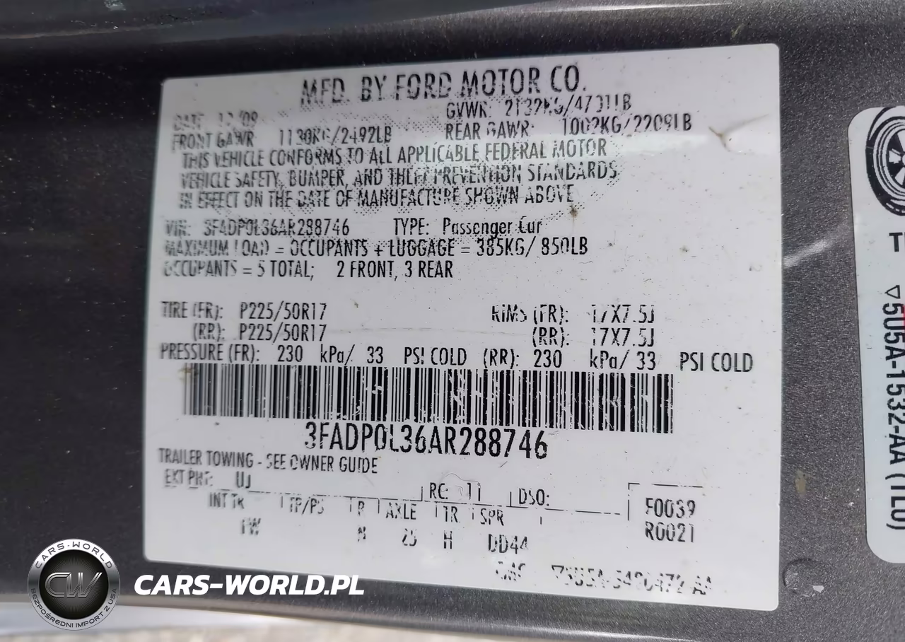 2010 Ford Fusion Hybrid VIN:3FADP0L36AR288746 - 9
